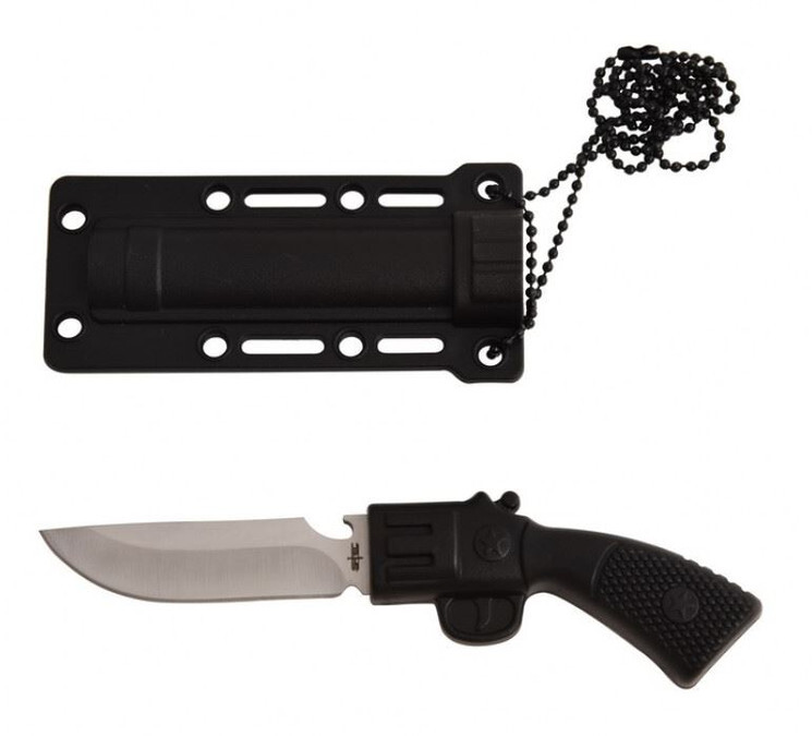 5.75" Hunting Knife w/ Plastic Sheath - Silver
