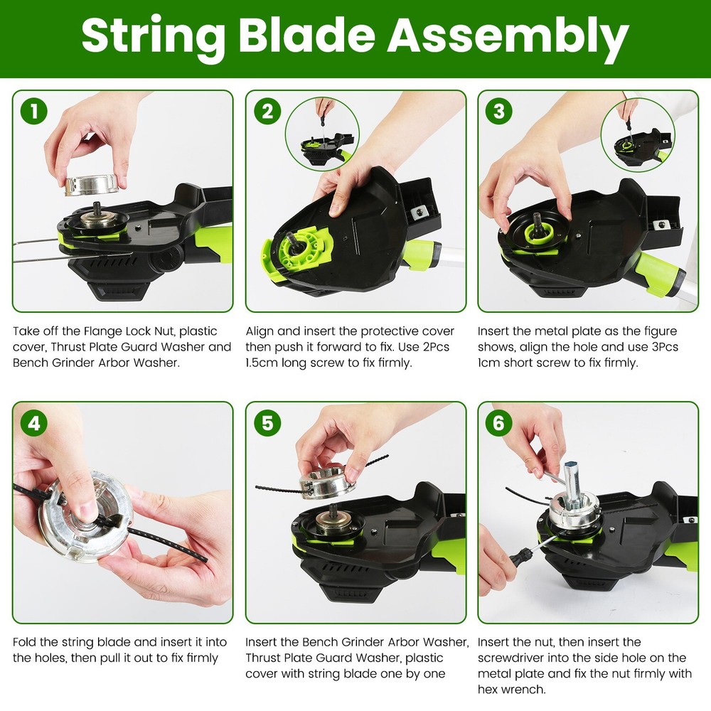 Cordless Electric Brushless Cutter Lawn Edger Grass String Trimmer