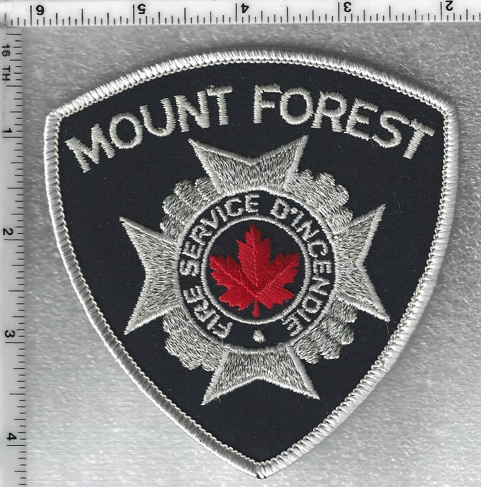 Mount Forrest Fire Service D'Incendie (Ontario, Canada) Shoulder Patch