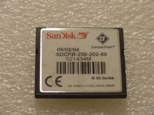 Sandisk 256MB Compact Flash Memory Card CF CompactFlash Industrial