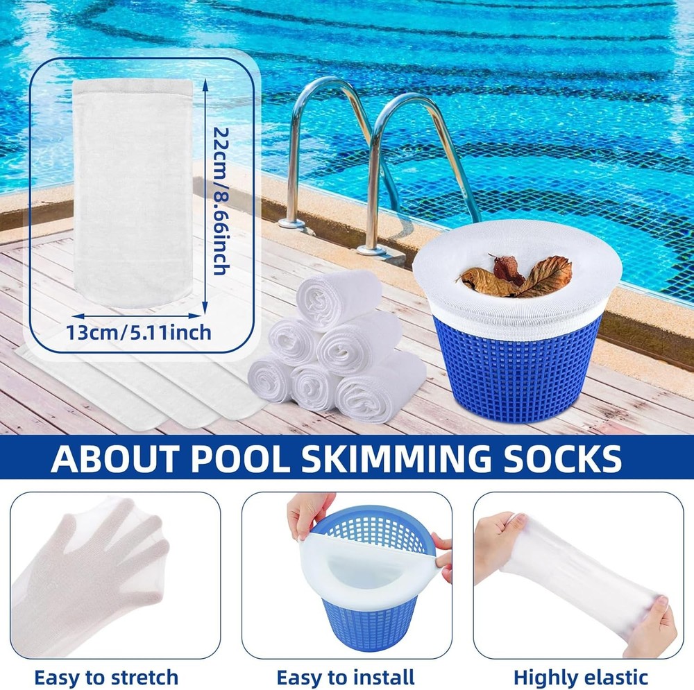 30 Pack Pool Skimmer Socks,Pool Filter Socks for 30PCSPoolSocks
