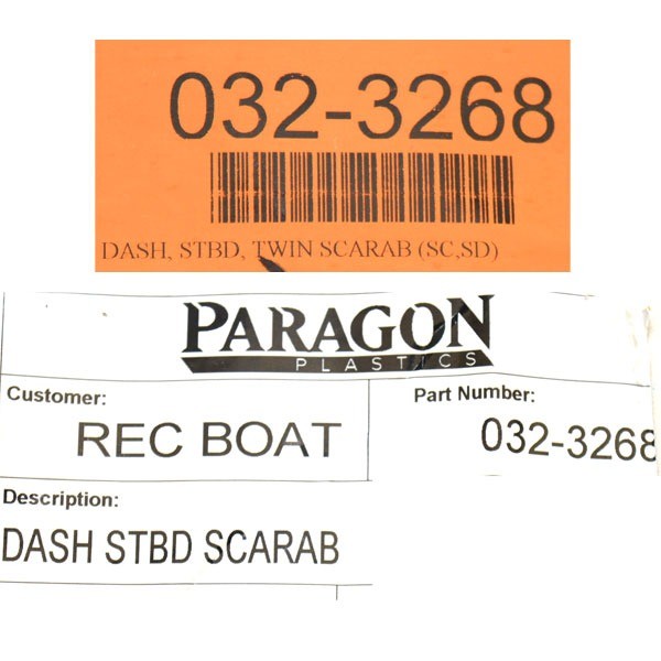 Wellcraft Scarab Boat Blank Dash Panel 032-3268 | Metallic Gray