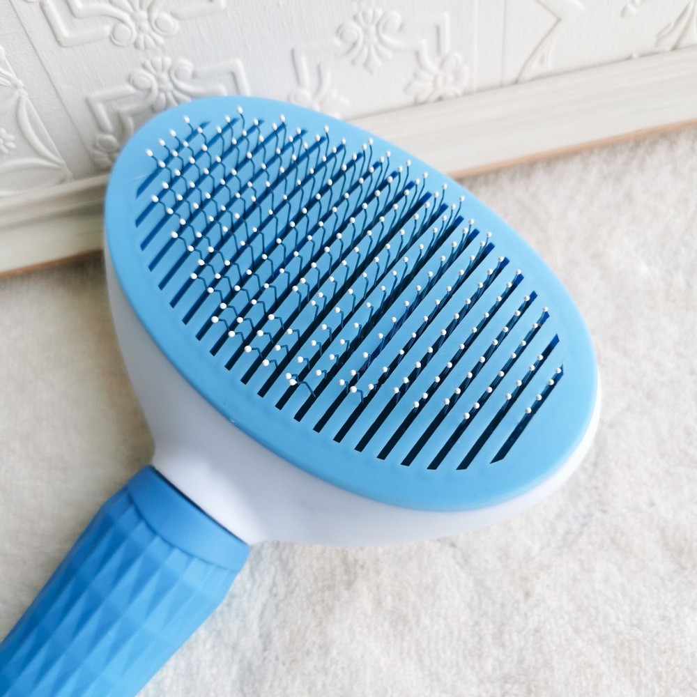 Pet Grooming Brush Push-Button Self-Cleaning Comb New