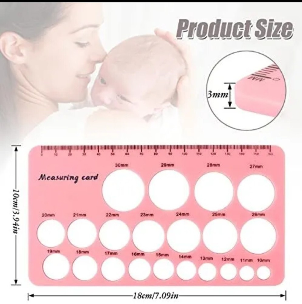 Silicone Nipple Ruler, Nipple Ruler for Flange Sizing Measurement Tool,Soft