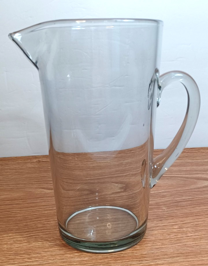Clear Glass Pitcher Carafe 8.5" Tall