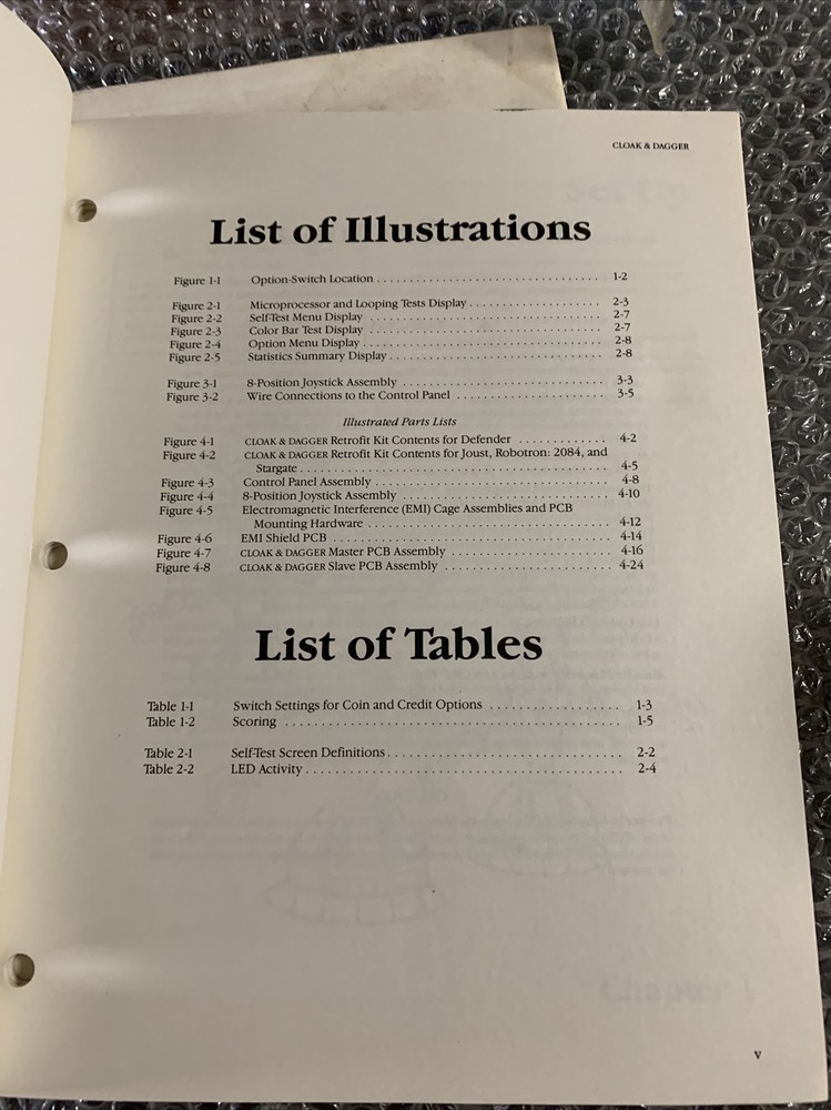 Original ARCADE GAME owners manual Cloak And Dagger Set Atari￼