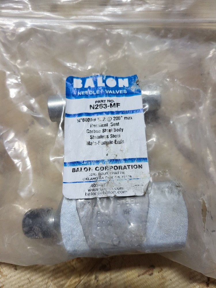 1/4” needle valve balon, New Old Stock
