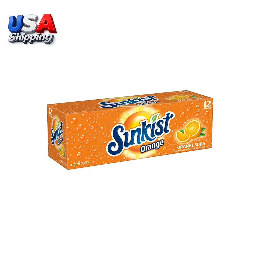 Sunkist Orange Soda Pop, 12 Fl Oz, 12 Pack Cans
