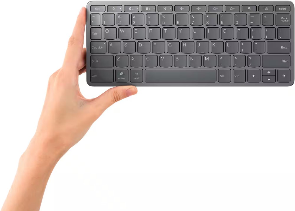 Lenovo - Multi-Device Wireless Keyboard - Luna Gray
