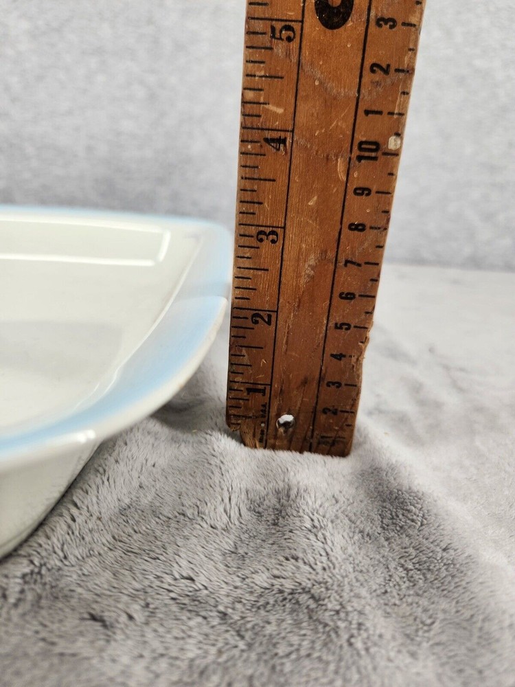 NORITAKE STONEWARE RECTANGULAR ROASTER RAINBOW END 14” X 9” Has Chip