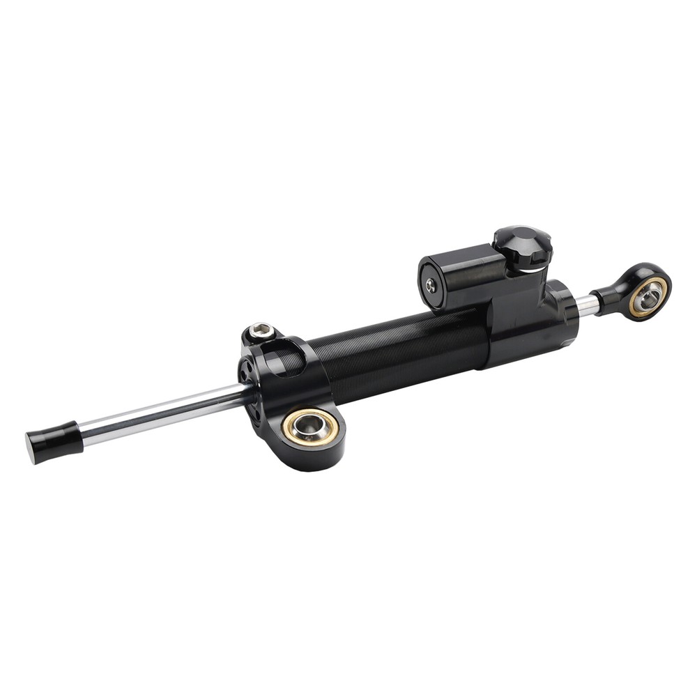Universal Motorcycle CNC Adjustable Steering Damper Stabilizer Top Black US