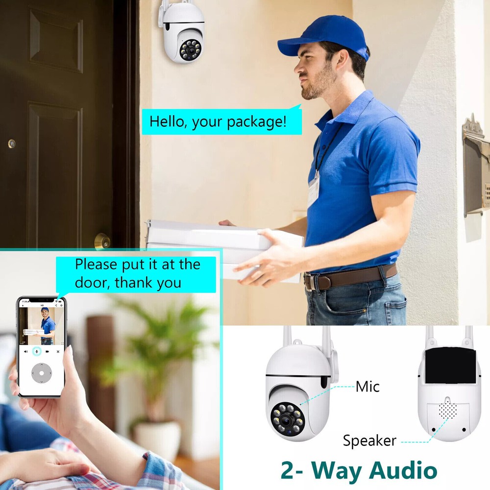 4-Pack Wireless 5G WiFi Security Camera System Smart Outdoor Night Vision 1080P
