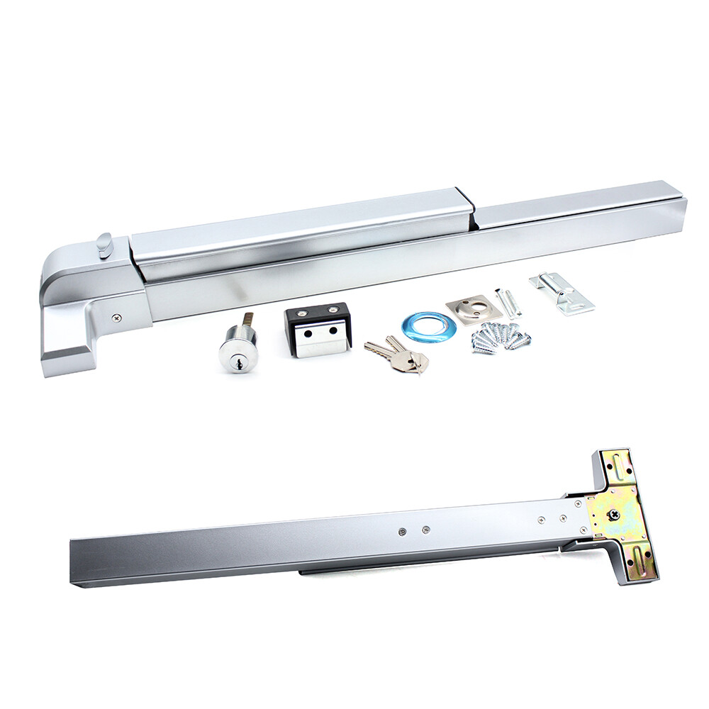 Door Push Bar Hardware Panic Exit Device Latch Emergency For 30"-36" Single Door