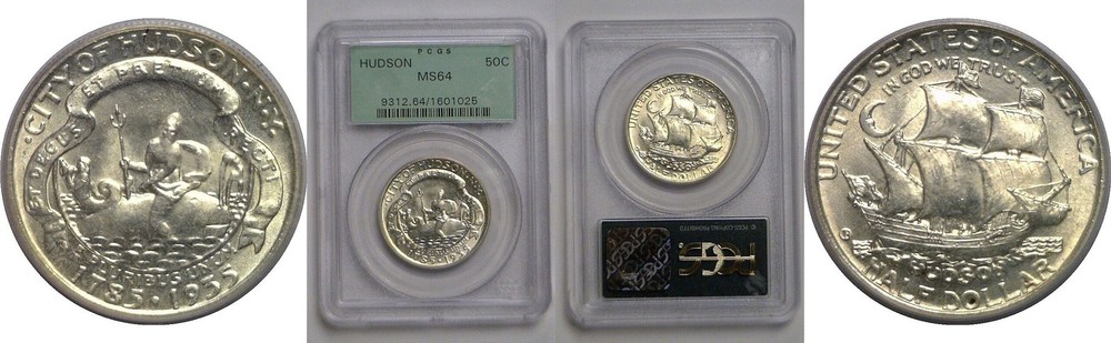 1935 Hudson Commemorative Half Dollar   PCGS MS-64