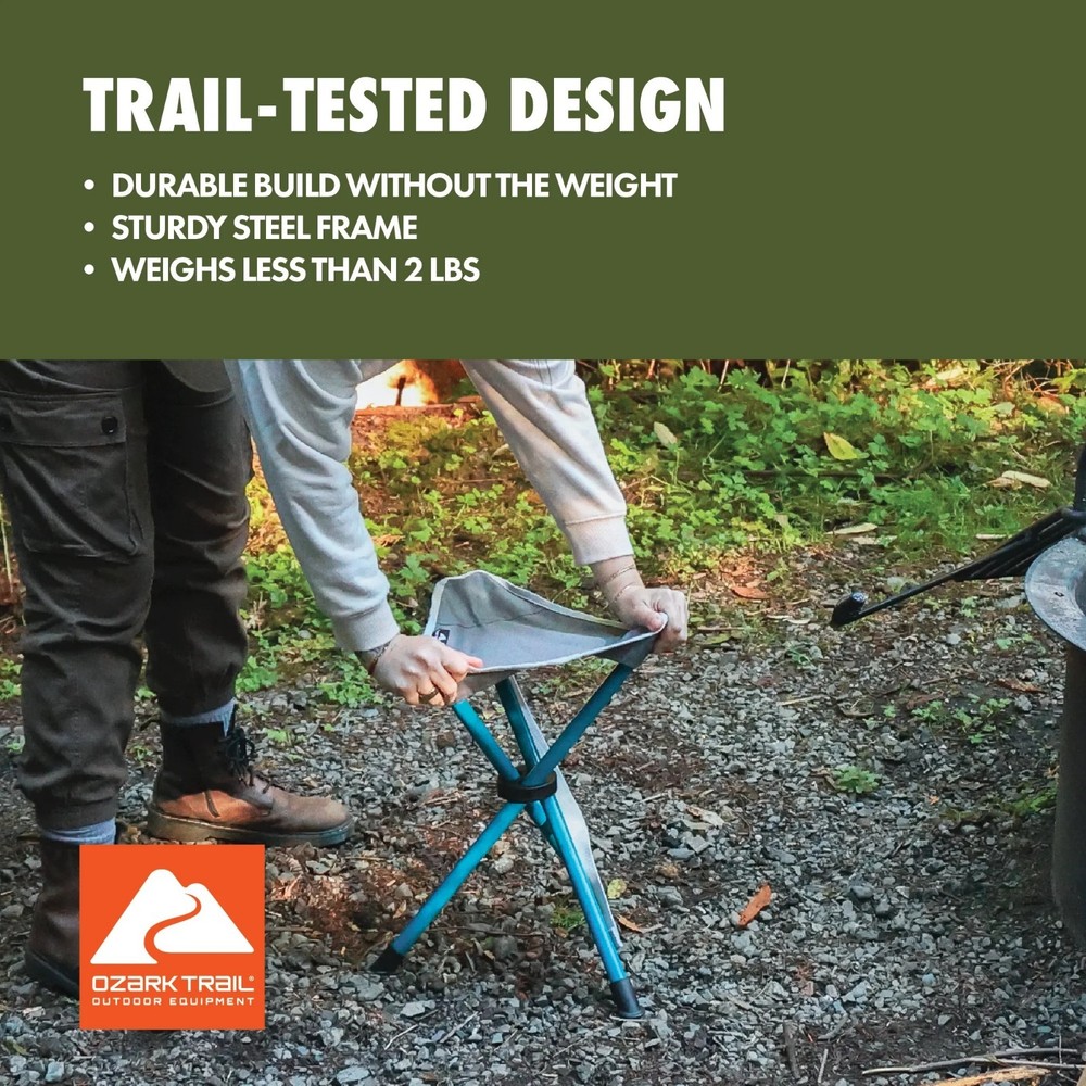 Ozark Trail Steel and Polyester Lightweight Camping Stool