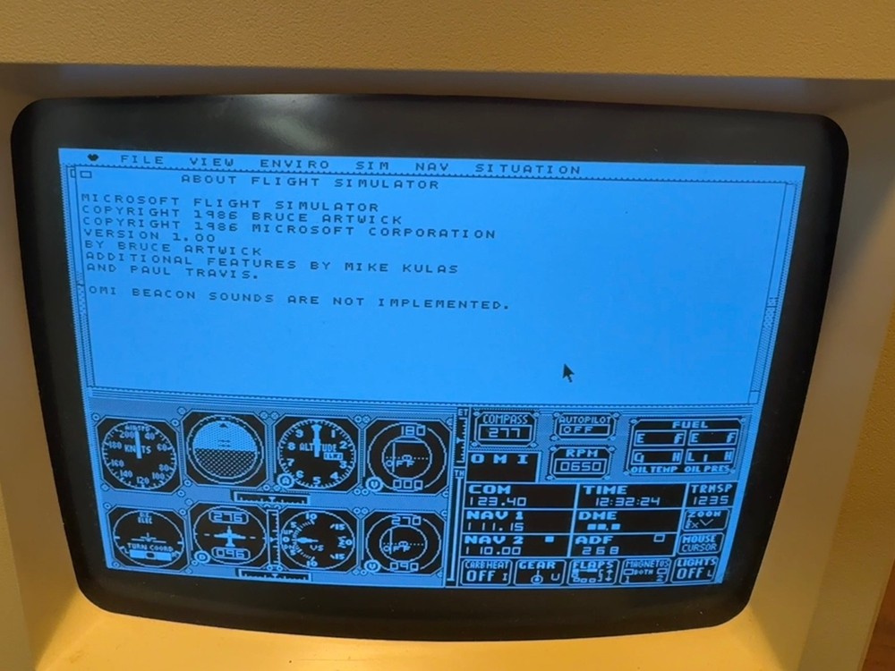 Microsoft Flight Simulator - Macintosh Floppy Vintage Game - Tested & Working