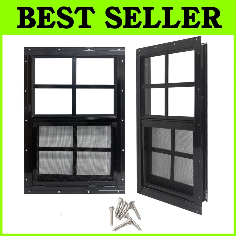 Compact Sliding Shed Windows 2 Pack