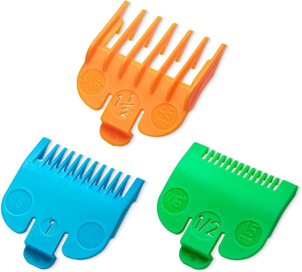 Clipper Guards Set Compatible with Most 3PCS without Magnet Clip, Multicolor