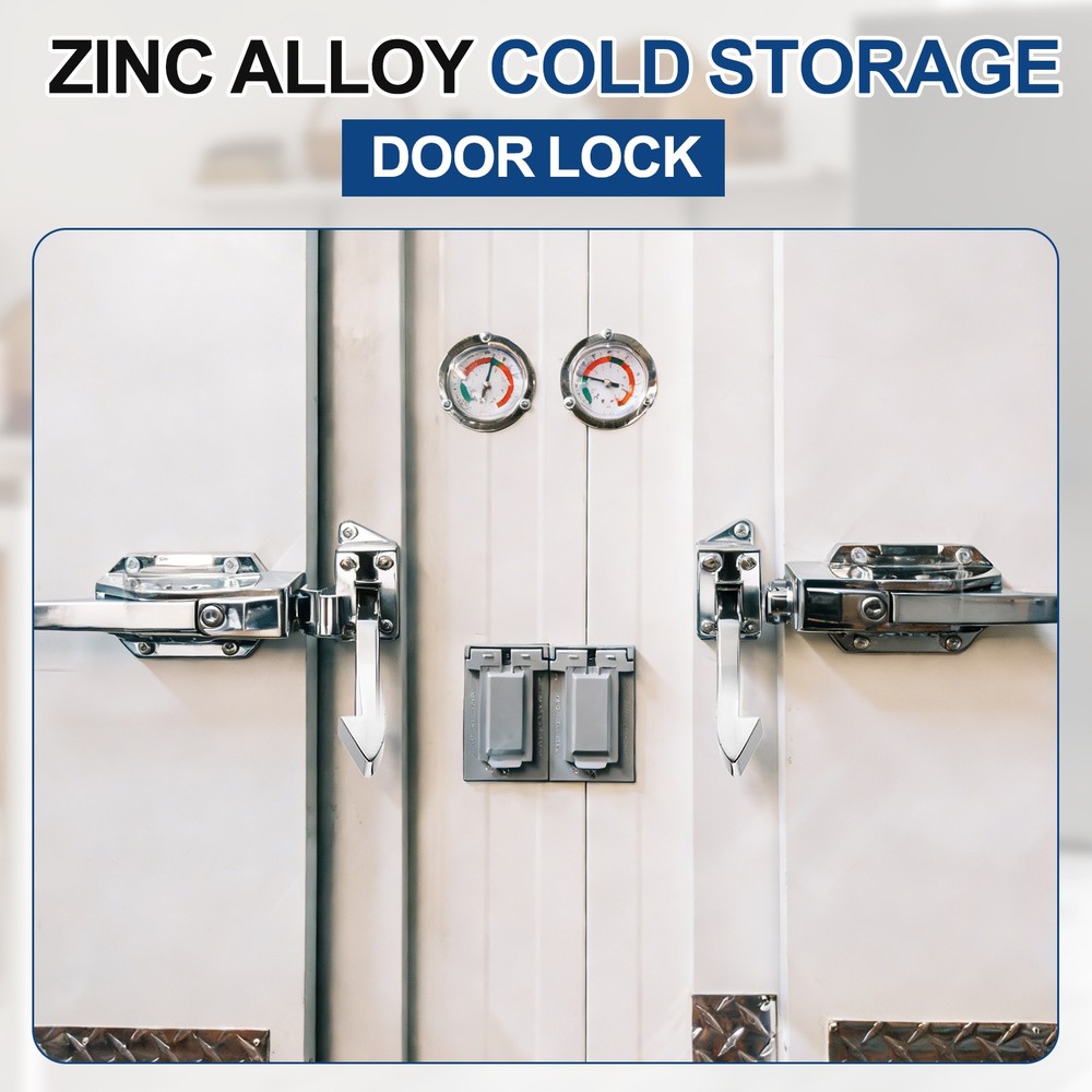 Walk in Freezer Door Latch, Spring Loaded Cooler Handle, Plastic Interior Head