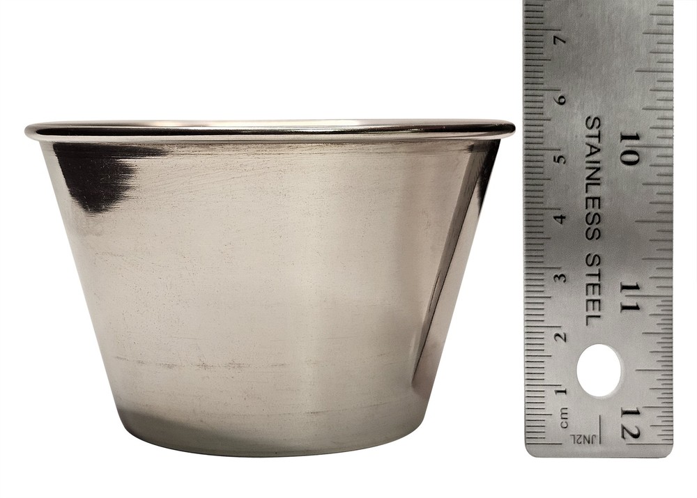 Home Brew Ohio Stainless Steel Sauce Cup 10cm (Ramekin) 3 Pack