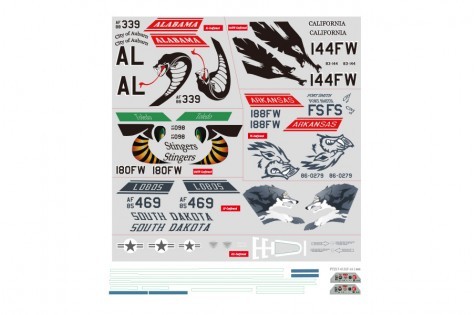 FMS RF121 Decal Sheet: 70mm F-16C Fighting Falcon