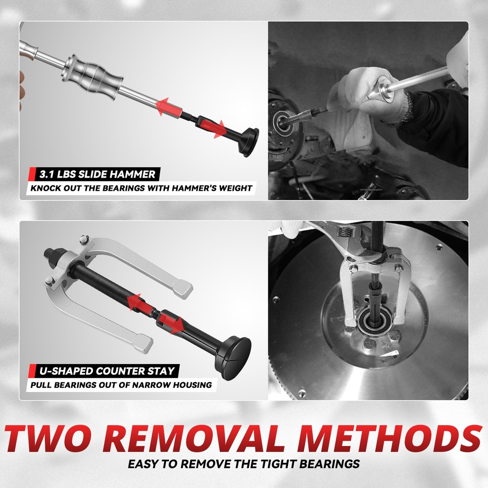 16Pcs Blind Hole Pilot Internal Extractor/Remover Bearing Puller Set Kit w/ Case