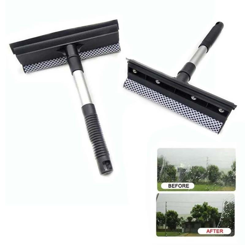 2xWindshield Squeegee Scraper Wiper Handle Cleaner Car Window Brush Washing Tool