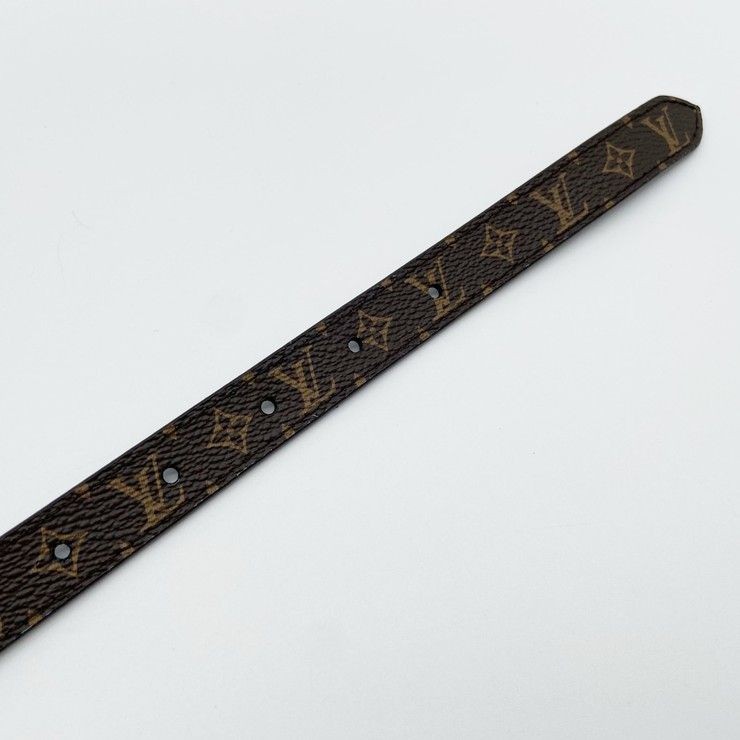 Louis Vuitton Authentic Duo Reversible Belt Brown Black Monogram Canvas Leather