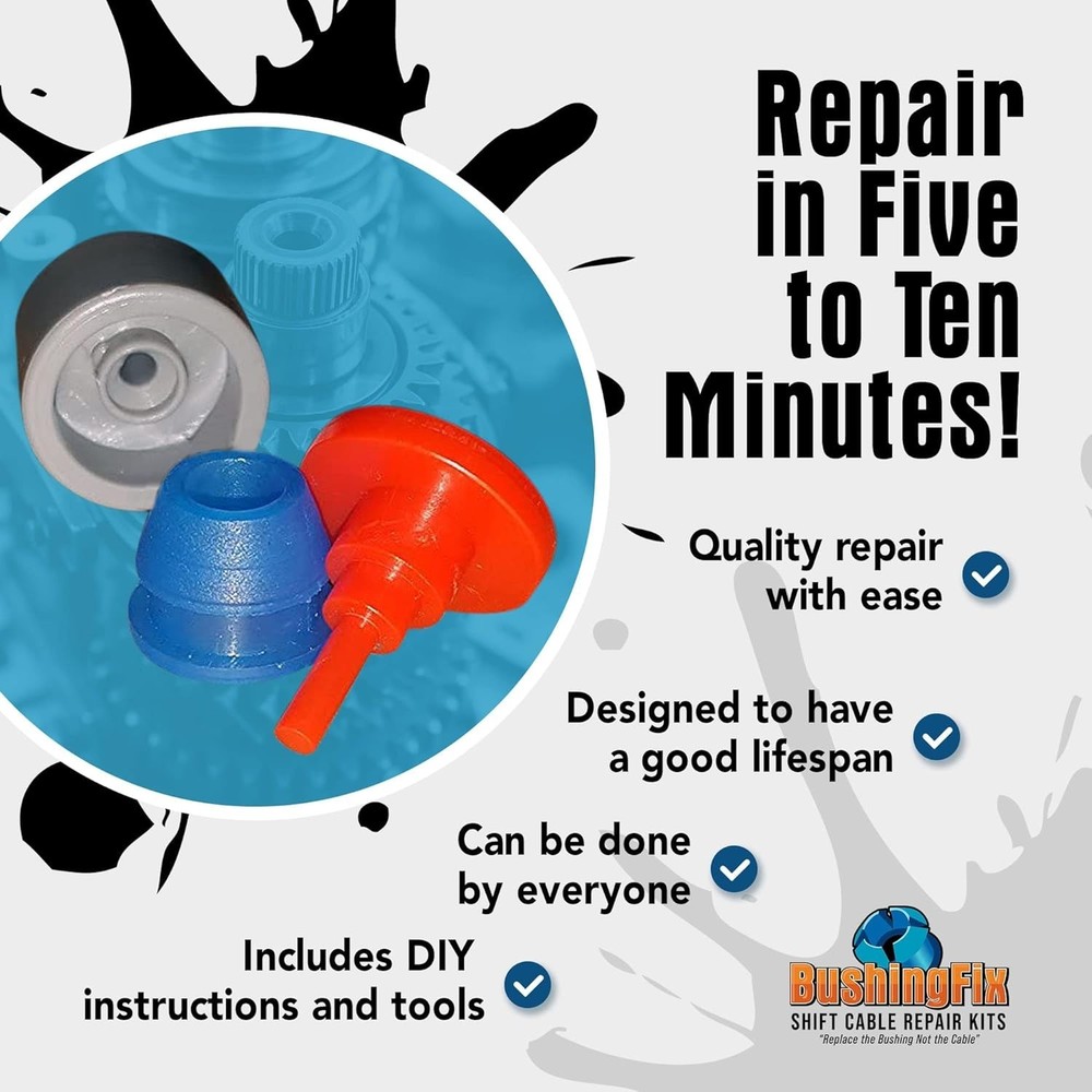 Patented BushingFix Shift Cable Bushing Replacement Kit - Quality You Can Trust