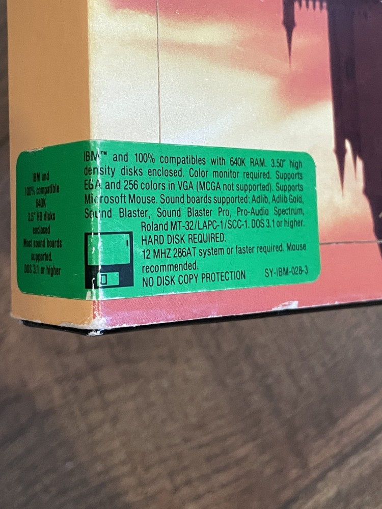 Castles II: Siege & Conquest (PC Game, 1992) Complete Big Box 3.5 Floppy disk