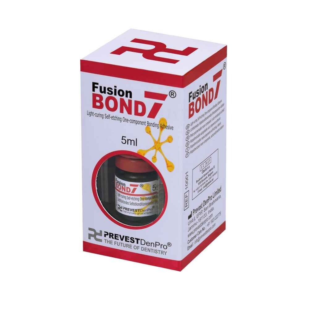 3 x Dental FUSION BOND 7 Light Cure Self Etching Bonding Adhesive 5ml Pack