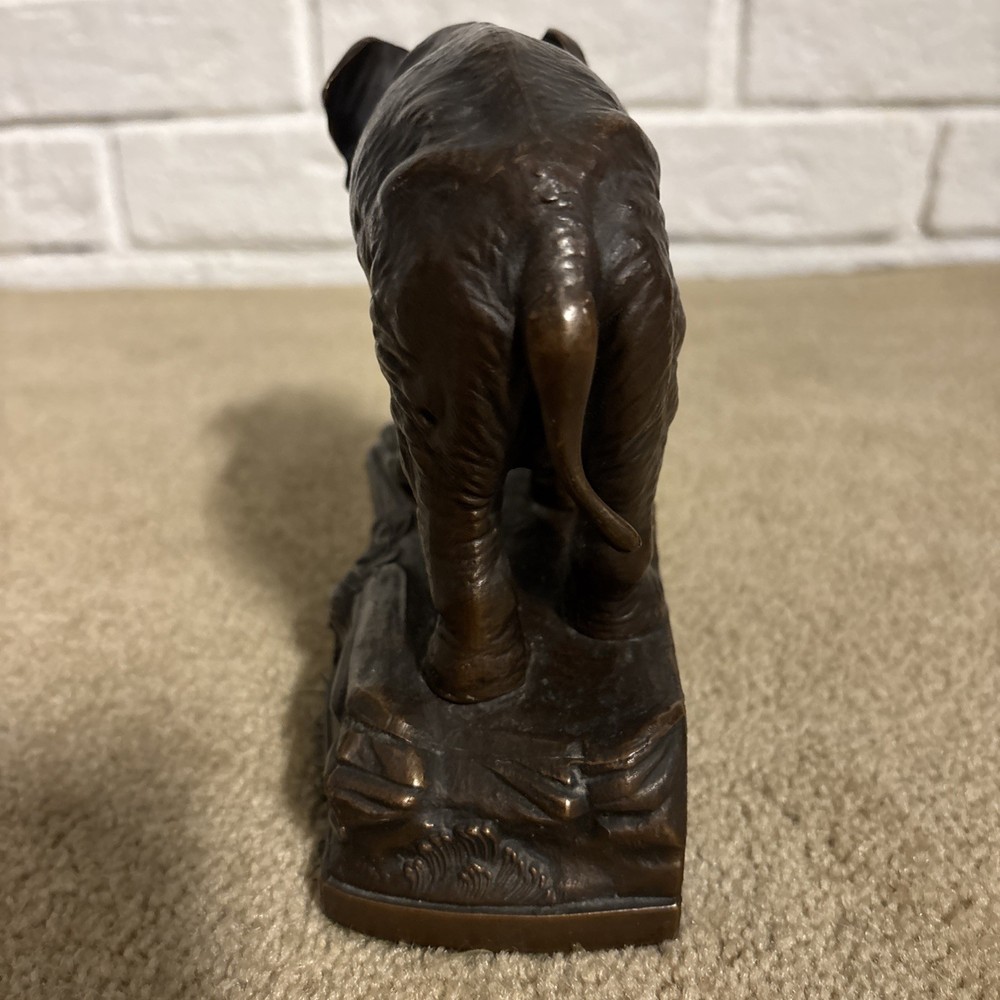 Vintage JB Bronze Elephant Bookends