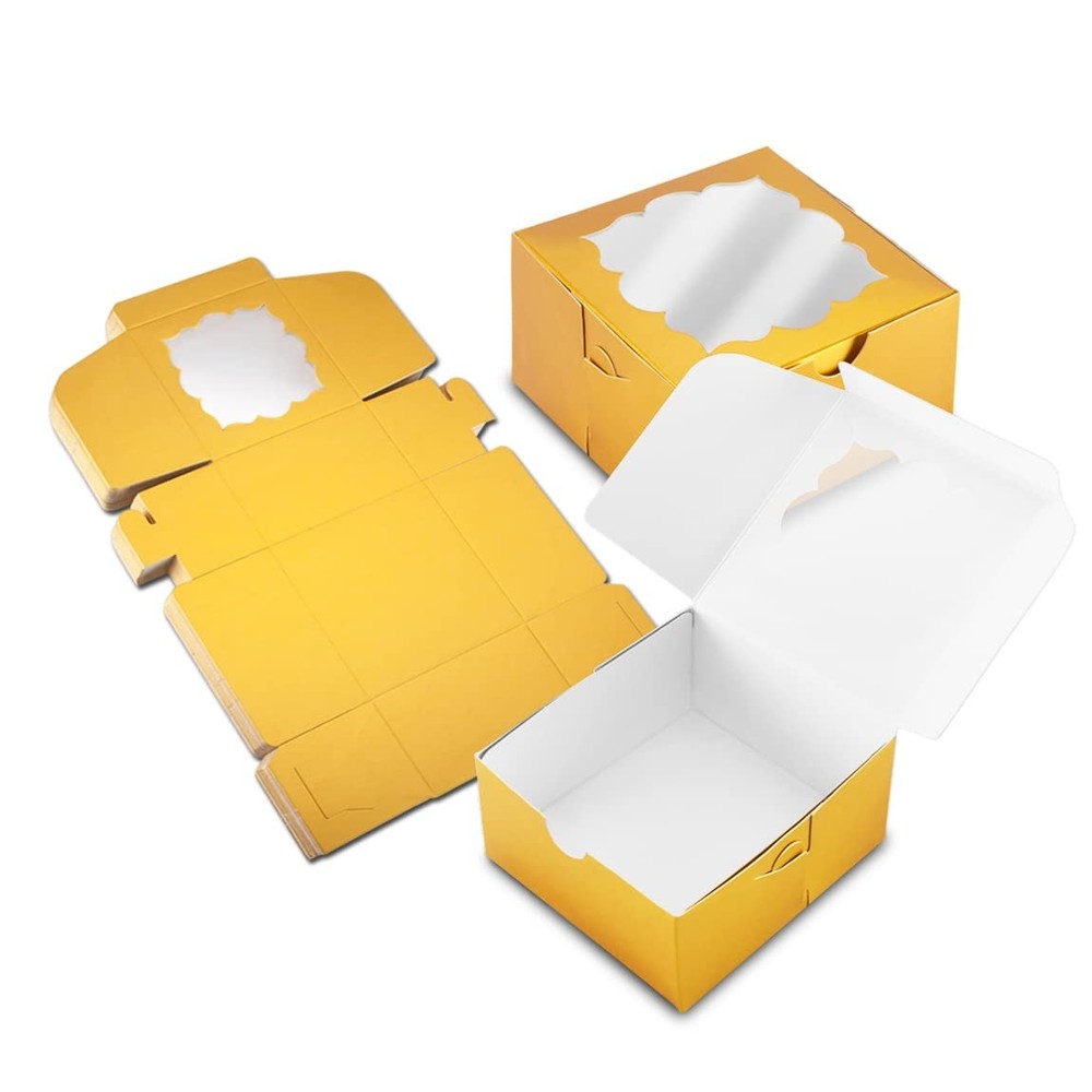 Valentine Gift 50pcs Cookie Boxes with Window Bakery Boxes Small Treat Boxes ...
