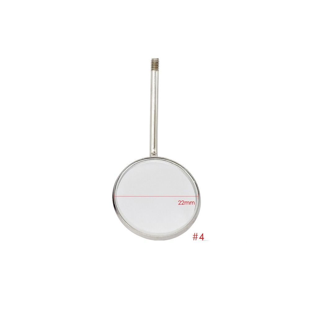 Dental Stainless Mouth Mirror Head Front Surface Reflector Cone Socket Size#4 #5