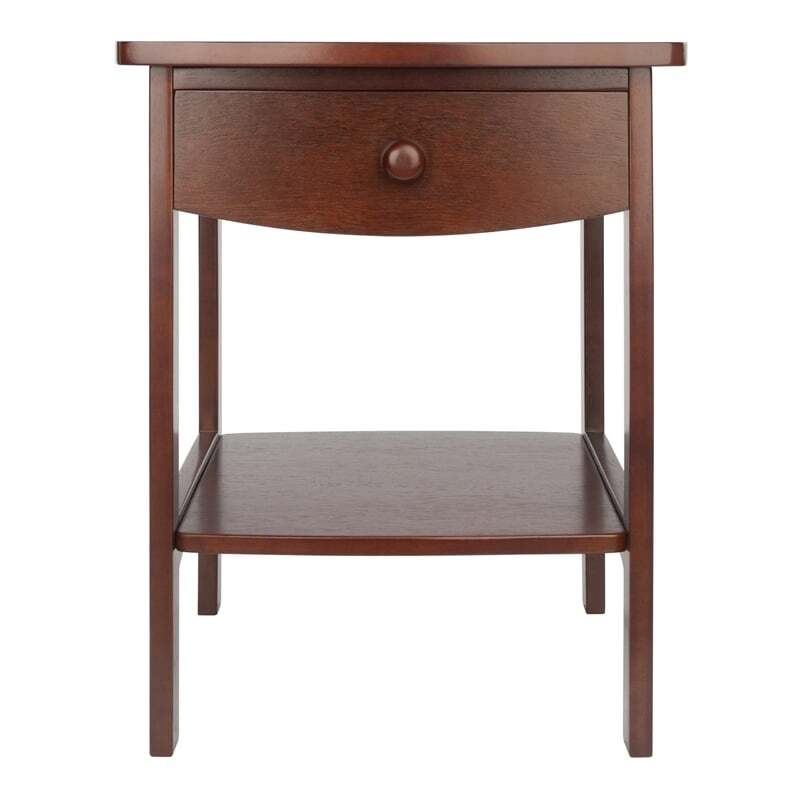 Winsome Claire Transitional Solid Wood Nightstand in Antique Walnut