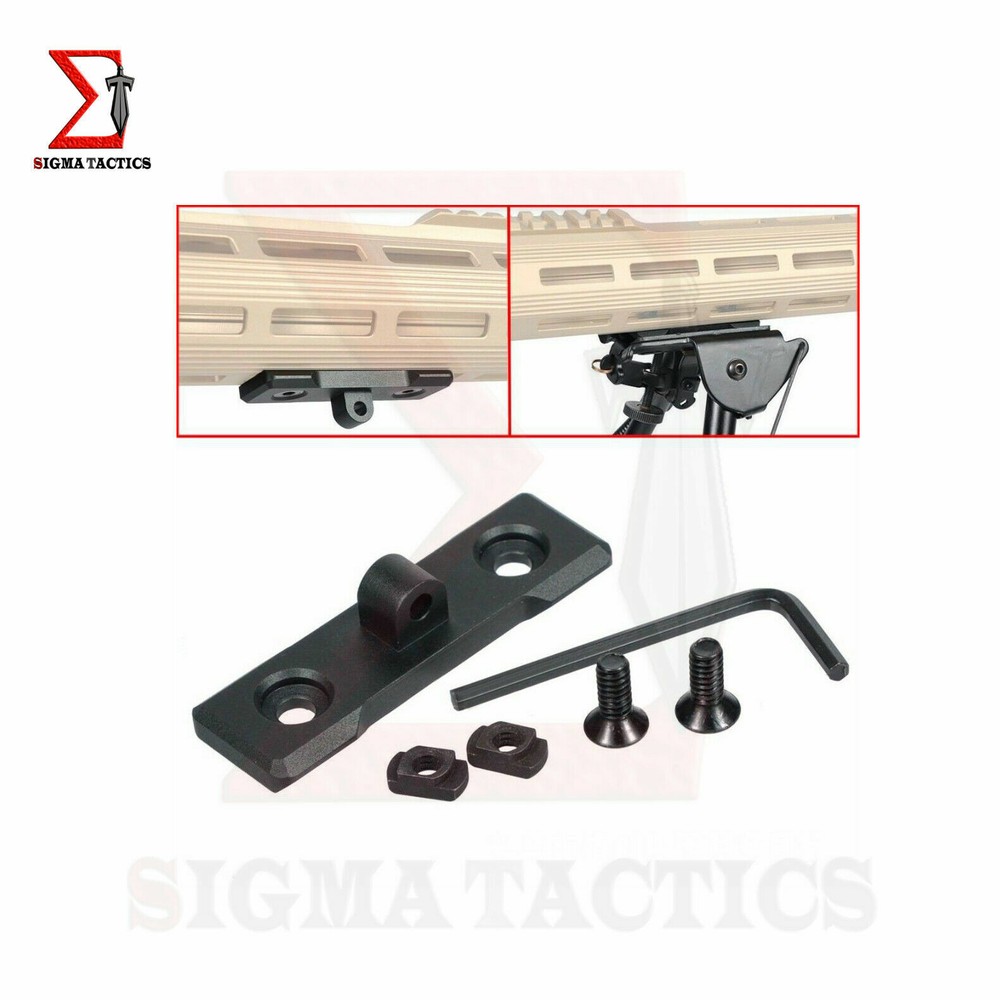 Tactical M-Lok Sling Stud/Bipod Adapter Low Profile for Harris Sling Stud Mount