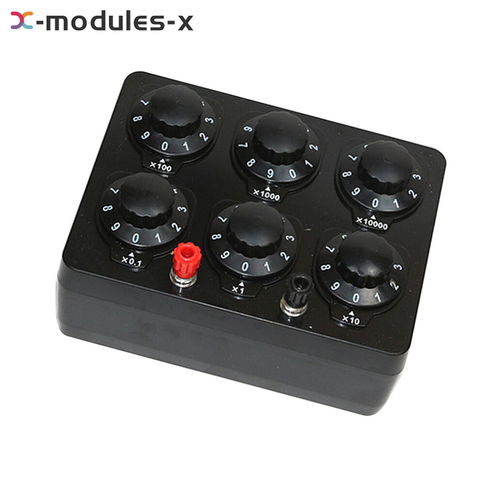 0-99999Ohm Simple Resistance Box 6knobs Resistor Electricity Teaching Instrument