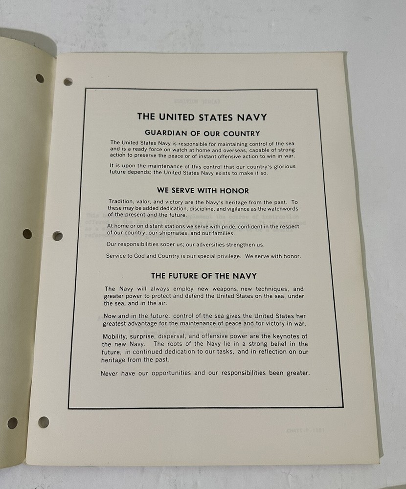 Naval Air Technical Training Command Booklets 1960’s Lot Of 3