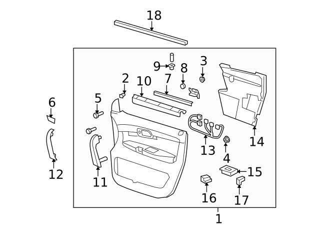 Genuine GM Door Trim Panel Cover 15801400