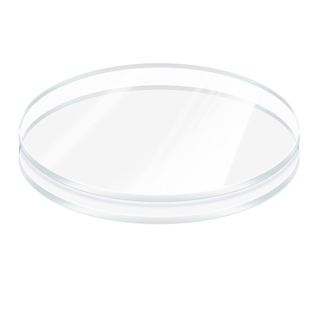 Clear Acrylic Circle Discs 8 Inch 1/8 Round Plexiglass Sheet 2 Pack