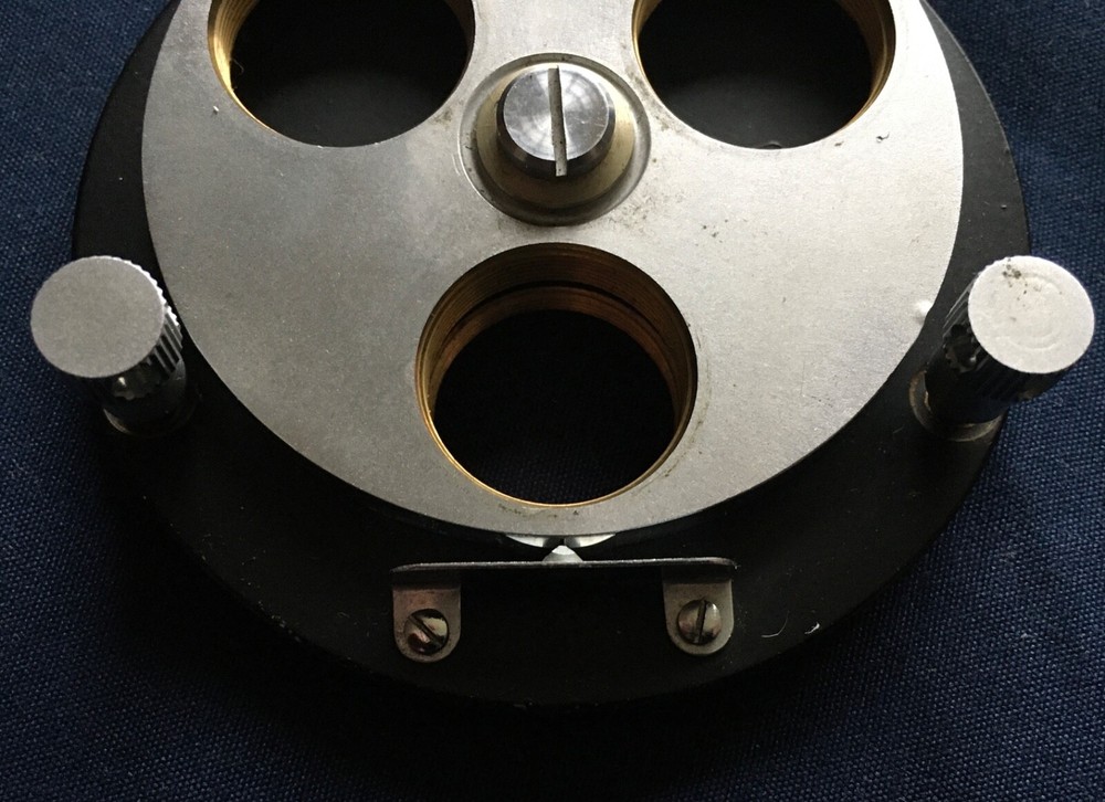Unitron L3R-1636 Three 3 Position Microscope Objective Turret Nosepiece Brass
