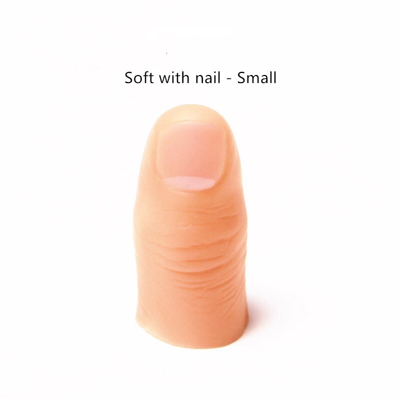 Extra Finger Prosthetic Ring,Thumb Ring Gel Toe Cap Fake Finger Playthings