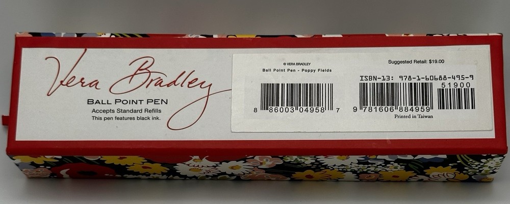 Vera Bradley NWT NIB Take Note Cube Note Paper & Ball Point Pen Poppy Fields