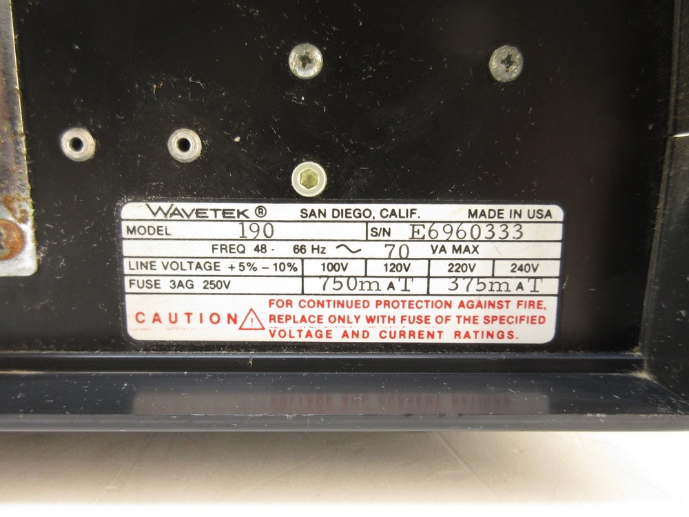 Wavetek 190 Function Generator, 2 MHz to 20 MHz