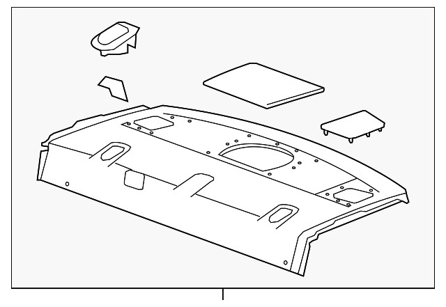 Genuine GM Ebony Rear Window Panel Trim 20960724