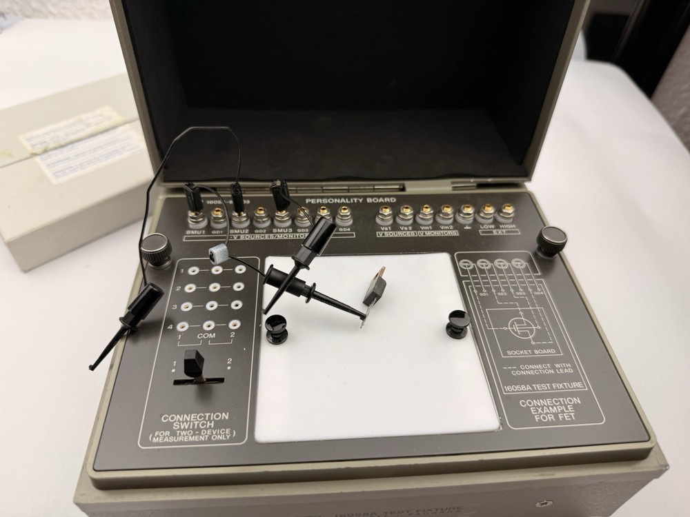 HP 4145A Semiconductor Parameter COME WITH HP 16058A TEST FIXTURE Whit Software