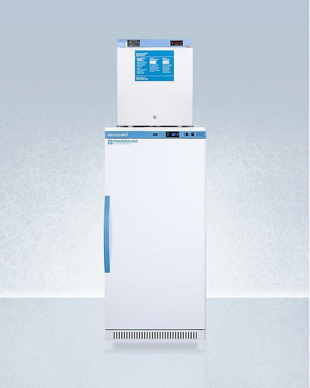 Accucold ARS8PV-FS24LSTACKMED2 24" Wide All-Refrigerator/All-Freezer Combination