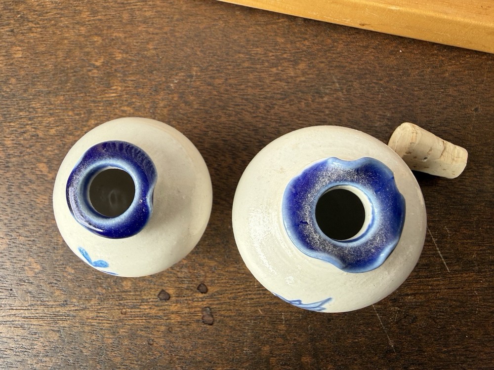 Miniature Angel Dust Ceramic Blue Onion Pots