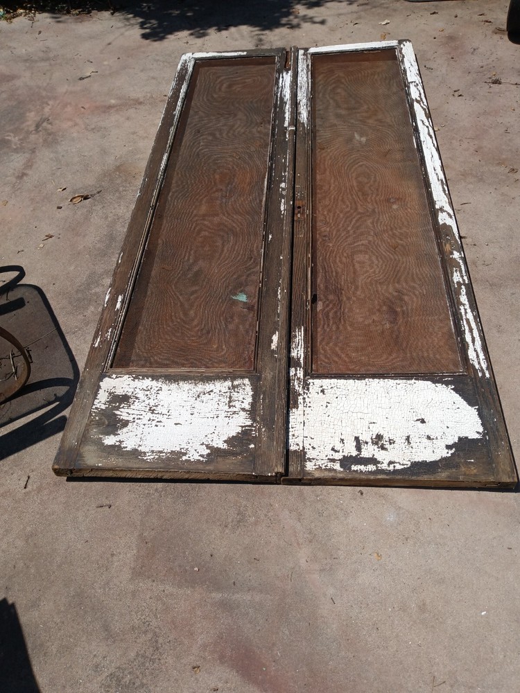 Old Tenon Through Construction double Screen doors 84.5" x 41.75" Total Open