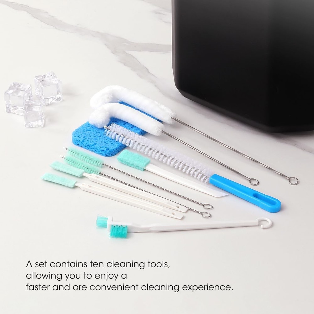 AIEVE Ice Machine Cleaner Brush Sets, 10 Pcs Maker Tools White
